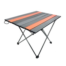 Foldable Camping Table Portable Metal Camping Dining Table Lightweight Small Aluminum Table with Carrying Bag for Picnic