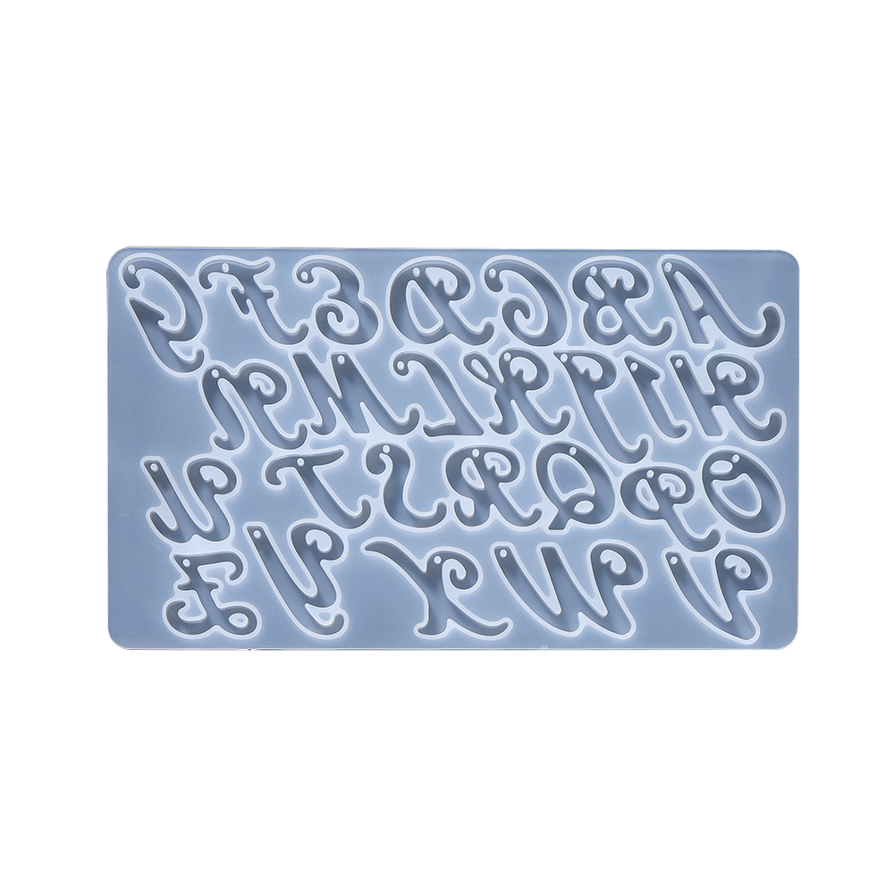 Alphabet Epoxy Resin Silicone Mold Letter Number Mould DIY Keychain Earring Pendant Epoxy Resin Jewelry Crafts Casting Mold: Red