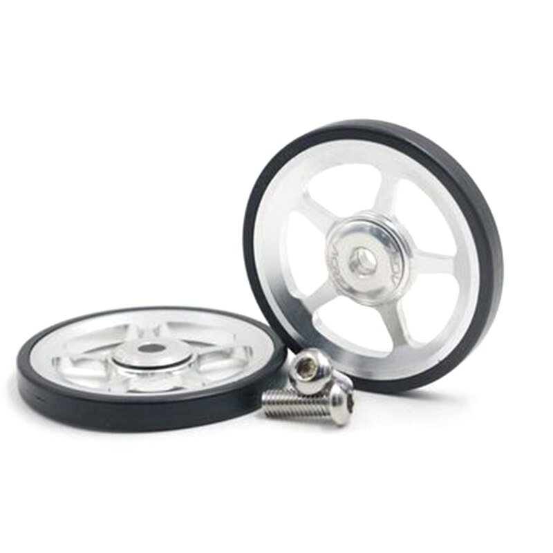 7075 alliage 1 paire Super léger Easywheel pour Brompton noir/argent/or-argent: Default Title