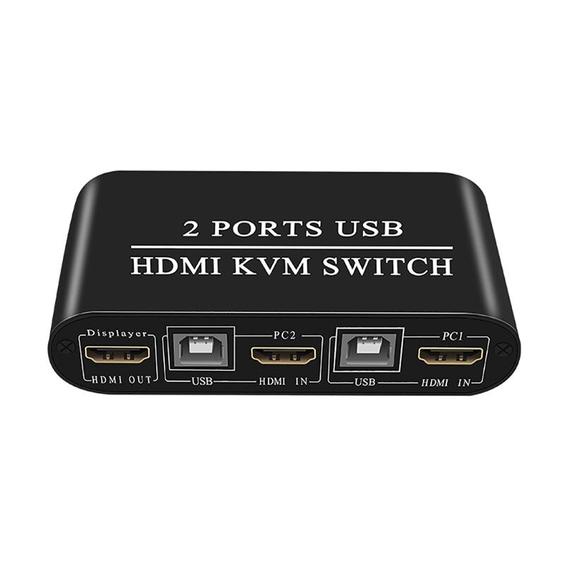 4K Kvm Switch 2-Poort Usb Handmatige Switcher Box Toetsenbord Muis Splitter: Default Title