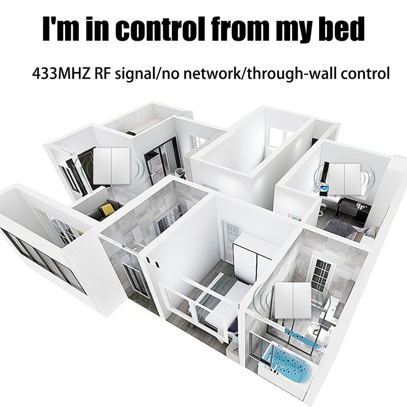 ! Remote Control Wifi Smart Wall Light Switch Wiring-Free Switch Graffiti 86 Panel Double Open Double Control