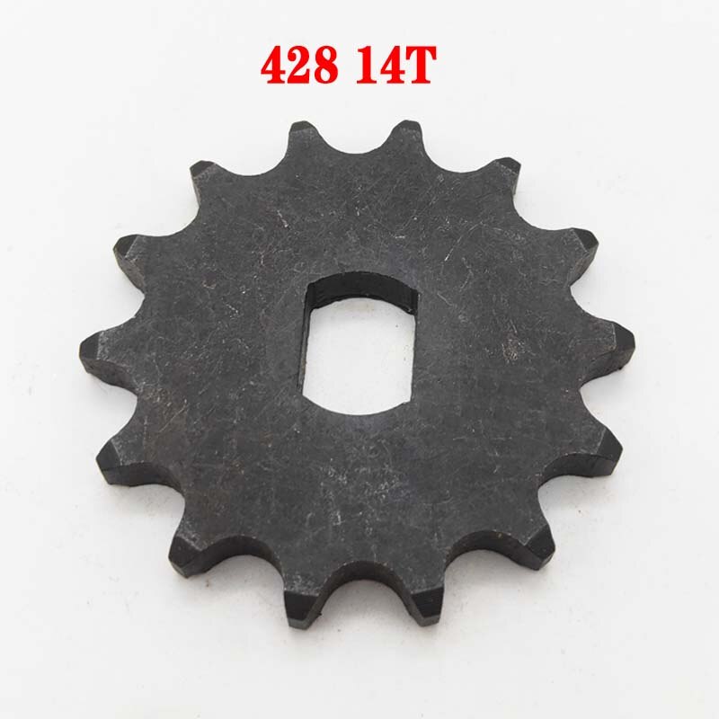 Bm1418 zxf 9t 10t 12t 14t 16t 420 428 elektriske trehjulede kædehjul til kædedrev cykel motorcykel gear børsteløs dc motor tandhjul: 428 14t
