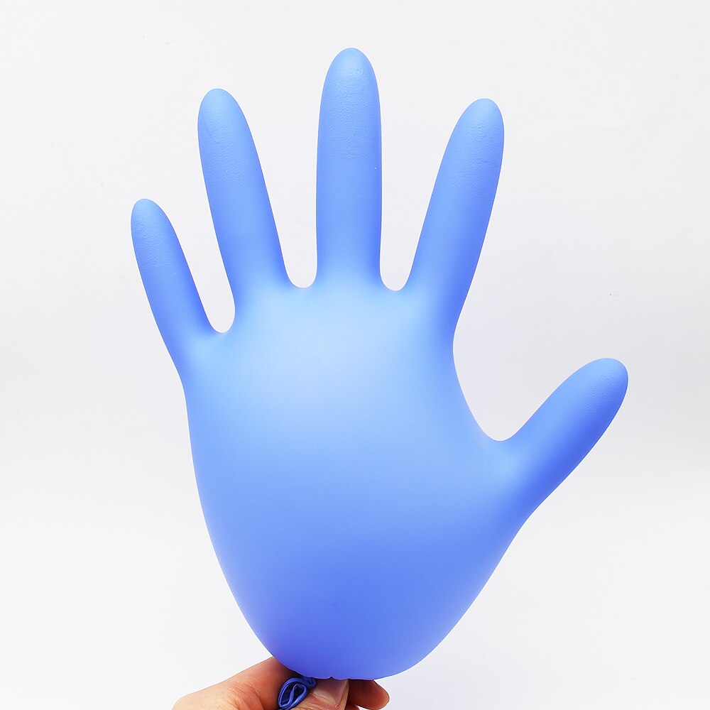 Intco nitrile gloves disposable synthetic gloves vinyl and nitrile blend blue gloves 100pcs en455 en374 avaliable
