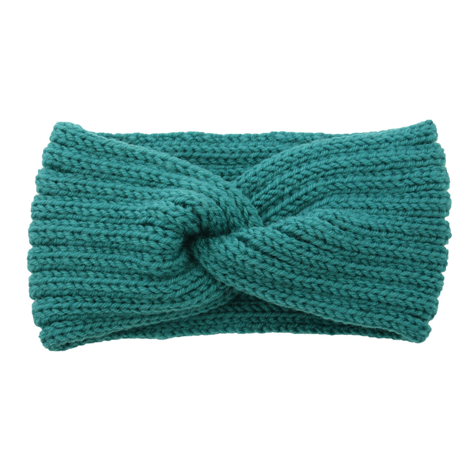 Doux Stretch oreille plus bandeau femmes hiver câble tricot bandeaux bandeaux doux filles Crochet chapeaux Turban: Green 