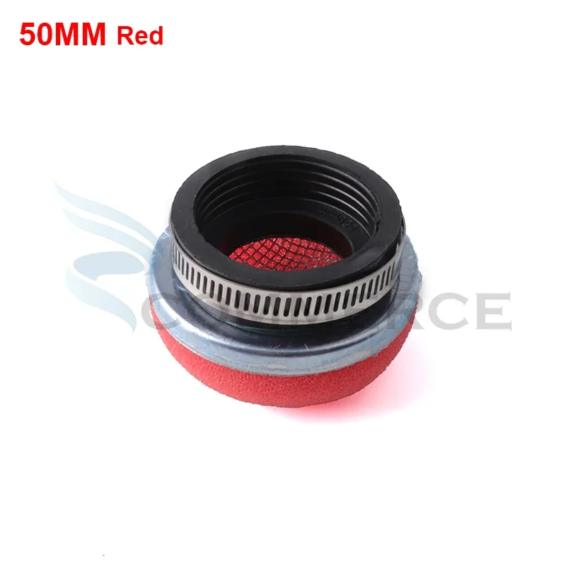 Esponja limpiadora de filtro de aire de espuma recta para motocicleta, 28/32/35/38/42/45/50/54/58MM, para motor de 2 tiempos, bicicleta de bolsillo, Mini Moto Scooter: Rojo