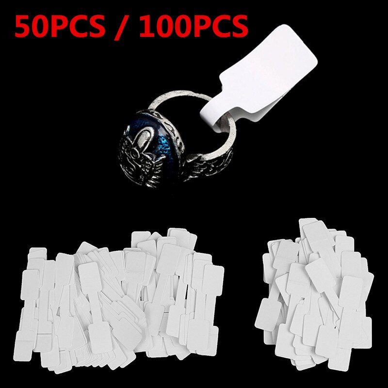 Praktische 50Pcs/100Pcs 60Mm * 12Mm Diy Papier Label Tags Wit Home Markt Levert Multi gebruik Prijskaartjes