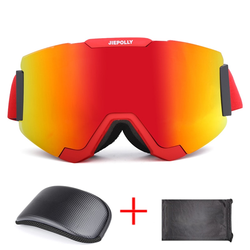 Magnetische Ski brille Skifahren skaten Doppel Objektiv UV400 Anti Nebel unisex Snowboard Ski Brille Ski Objektiv Schnee Brillen + Goggle fallen