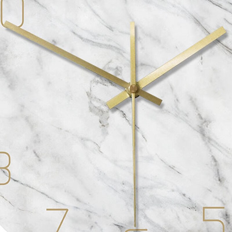 Horloge murale en marbre blanc, Quartz analogique, silencieuse, 3D, Chic, moderne, ronde, décoration nordique pour la maison