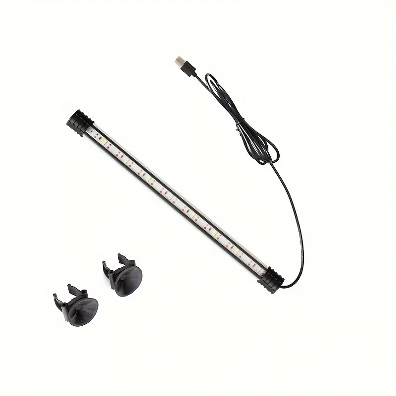 Iluminación LED para acuario multicolor de 17-47cm, lámpara de ambiente sumergible, USB, impermeable, planta decorativa para pecera, accesorios de luz para cultivo