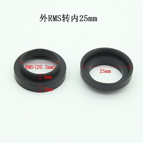 Microscope Objective Lens CS RMS Thread to M25 M26 M27 M32 Micro Photography Interface Adapter Ring: J