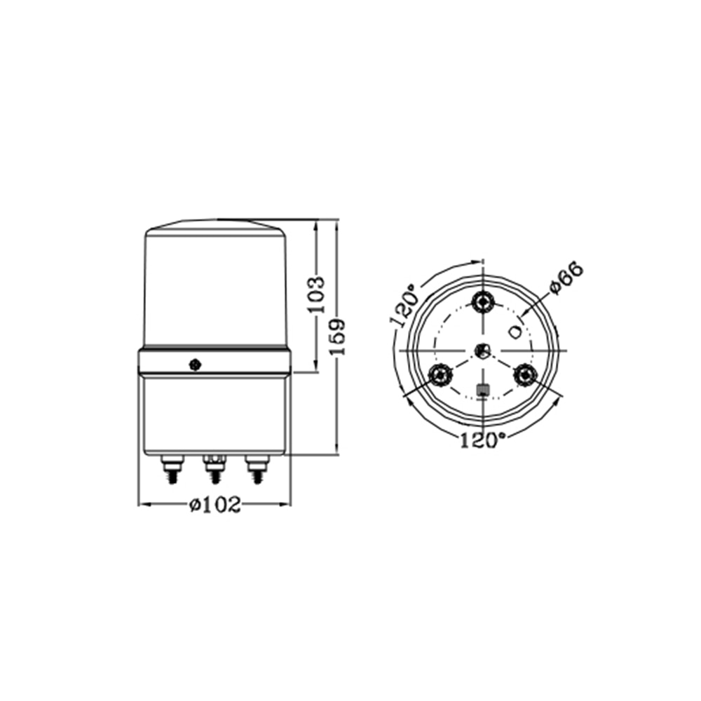 Lte -5103j led strobe lys sirene industriell blinkende lyd alarm lys med summer 90db nødlampe