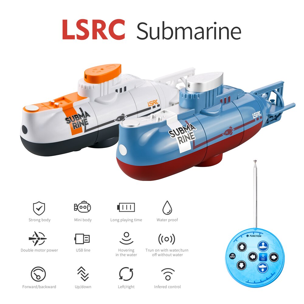 Remote Control Submarine Create Toys 3311 6CH Speed Radio Remote Control Submarine Electric Mini RC Submarine Kids Children Toy