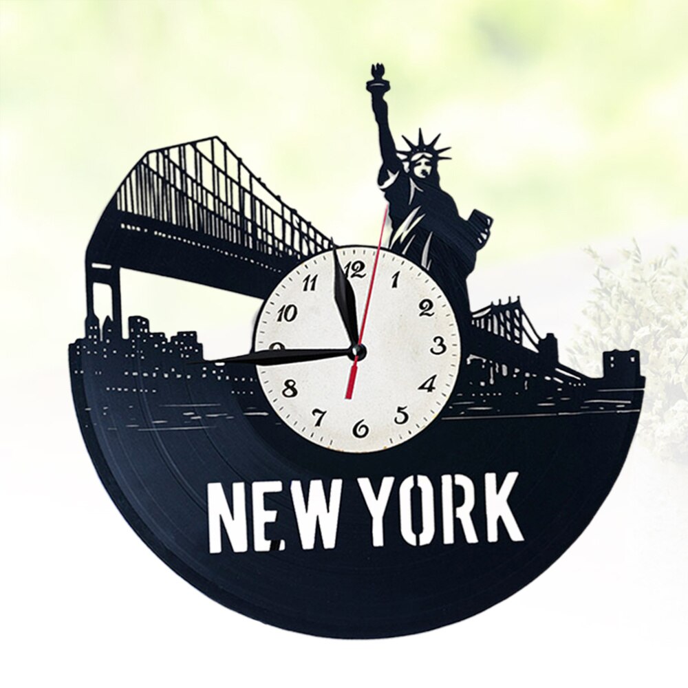 Vinyl Record Wall Clock York City Wall Clock Decorative Wall Clock (without Night Lamp Version)
