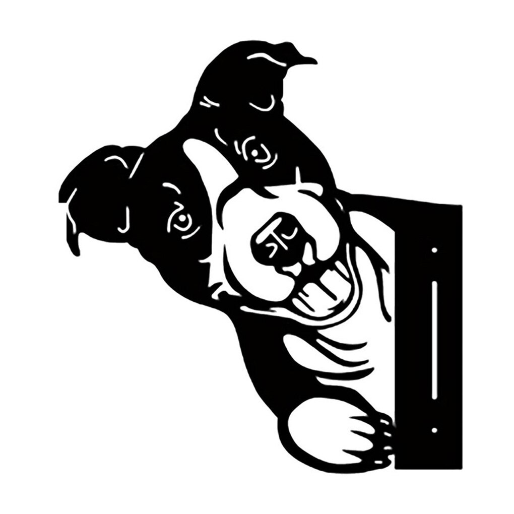 Metalen Gluren Paard Outdoor Tuin Ornamenten Art Farm Yard Muur Boom Hanger Decoratie Tuinbeelden Sculpturen: dog