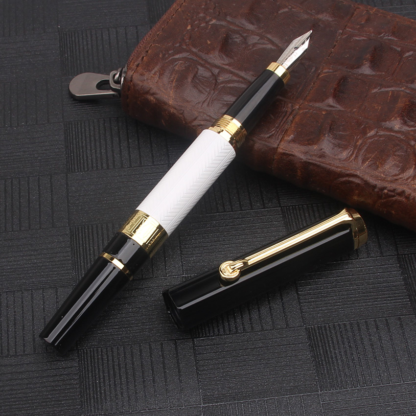 Edición de escritor, bolígrafo Rollerball, pluma estilográfica, Metal de negocios, Popular, de escritura para adultos, escuela y oficina: Amarillo claro / Rojo