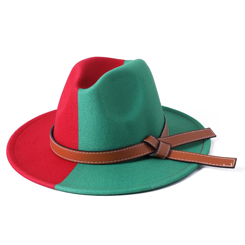 Fedora Hats For Women Patchwork Panama Dress Formal Wedding Women Hats Felted Jazz Hats Sombreros De Mujer: 012