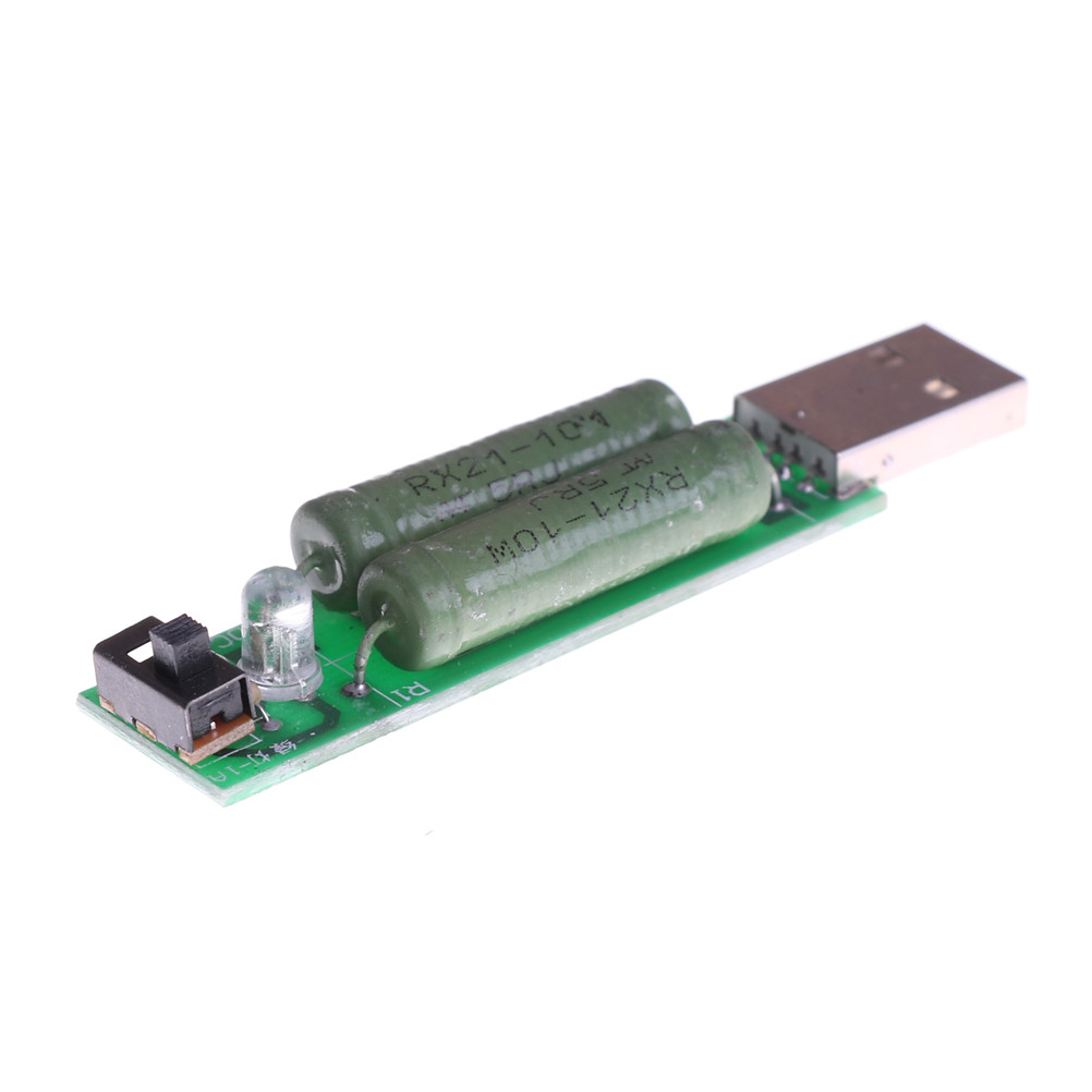 USB Mini Discharge Interface Load Resistor with Switch 2A 1A 72mm x 17mm 1PC