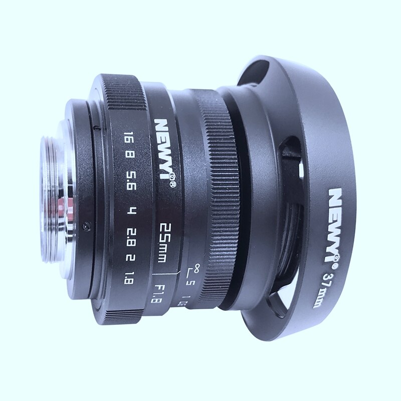 Newyi 25Mm F /1.8 Cctv Mini Lens Voor Nikon 1 Mount Mirro Camera Hood Adapter 7 In 1 kit