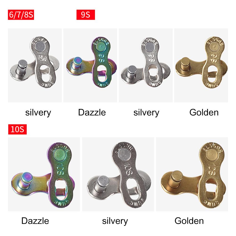 2 Pairs MTB Mountain Road Bike Chain Connector Lock for 6/7/8/9/10/11/12 Speed Quick Master Link Joint Metal Bicycle Repair Tool