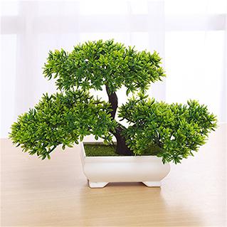 1pc Mini Bonsai Tree Artificial Plant Decoration Not Faded No Watering Potted for Office Home Decoration: Default Title
