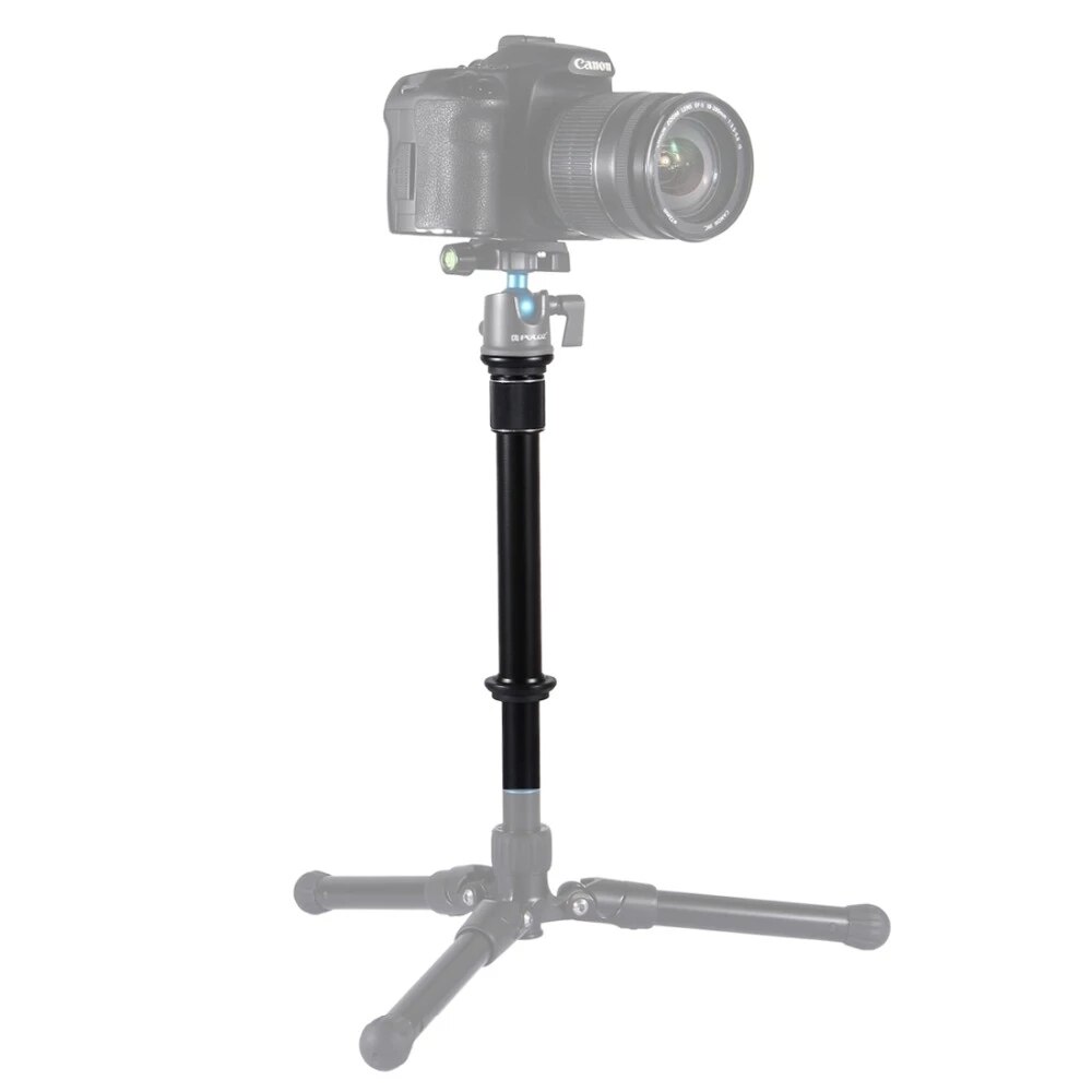 Asta di prolunga monopiede professionale per treppiede PULUZ con asta di prolunga per montaggio regolabile portatile da 1/4 o 3/8 ''per fotocamere DSLR
