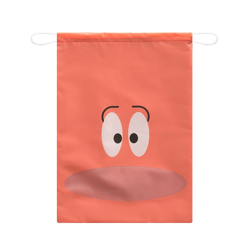 Waterproof Shoes Bag Pouch Storage Travel Bag Portable Tote Drawstring Bag Organizer Cover Non-Woven Laundry Dustproof Cover: orange