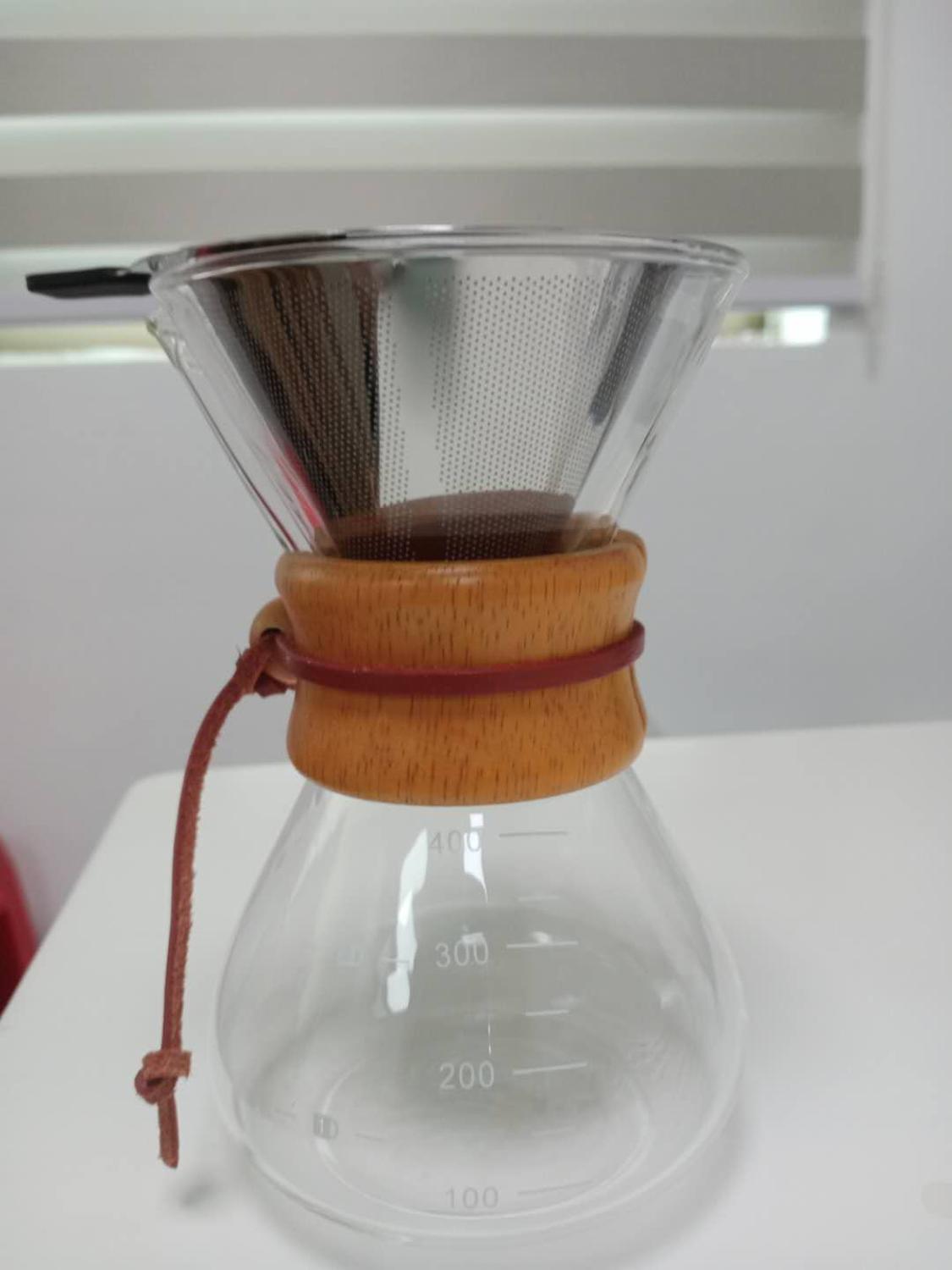 Chemix Simple Coffee Kettle, Coffee To Go 800ml Premium Handmade Glass Kettle, Easty to brew Chemeks Glass Portable Coffee Maker
