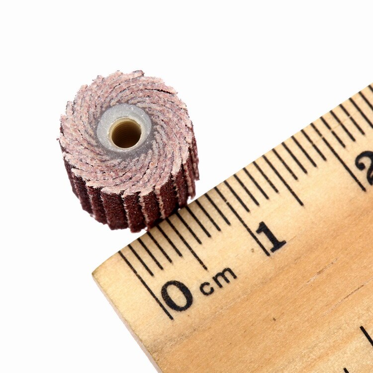 10Pcs 240-Grit 10 x 10x 3mm Sanding Flap Disc Grinding Flap Wheels Brush Sand +Mandrel for Dremel Rotary Tool Dremel Accessories