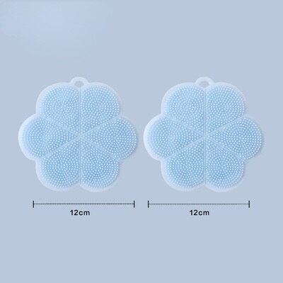 Kitchen Pot Plate Clips Anti Scalding Bowl Gripper Holder Stainless Steel Steamed Dishes Clamp Silicon Oven Gloves Table Pad: 2 Blue Pads