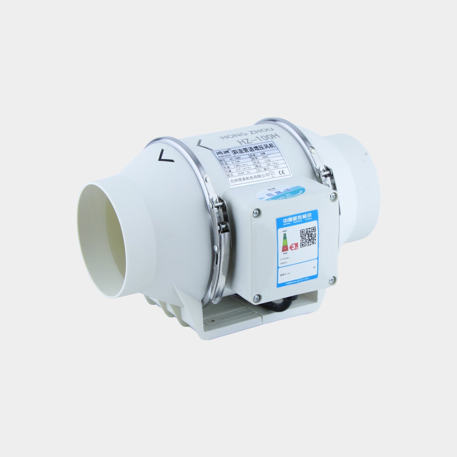 4Inch Powful Silent Exhaust Fan Duct Fan Window Airflow Boost Air Ventilator Pipe Ventilation Extractor Attic Kitchen Fan