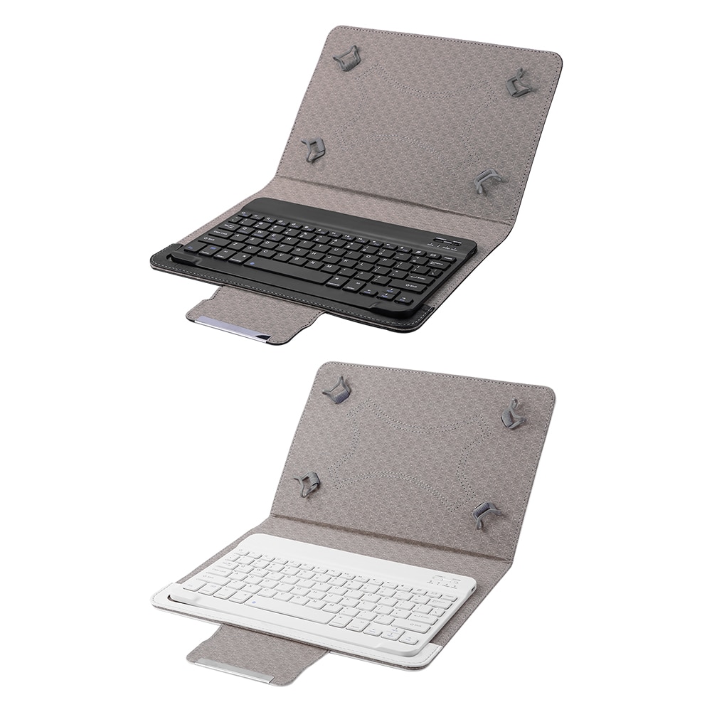 Vktech Portable Wireless Bluetooth Keyboard Voor Ipad Ios Windows Android Pu Leather Case Cover Stand Voor 9 10 Inch Tablet pc