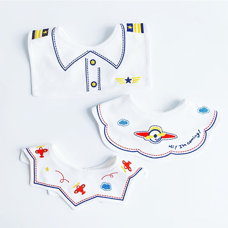 3 pezzi neonati panni Burp bavaglino in cotone embriatery neonati accessori essenziali prodotti per bambini per bambine nuovo