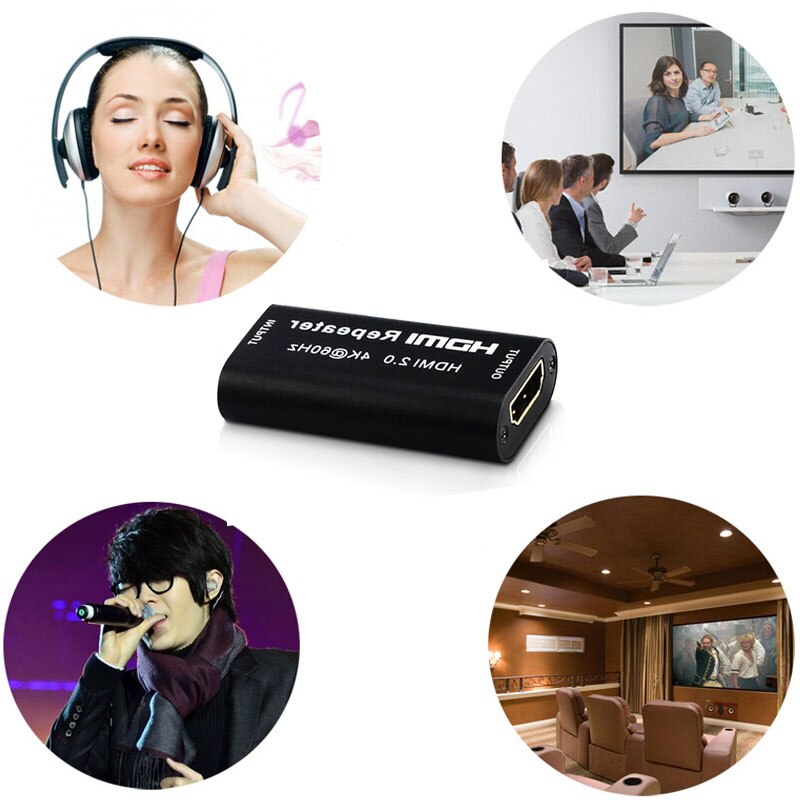 HDMI Repeater 2.0 signal amplifier 4K * 2K 60HZ 3D extension repeater adapter mini 1080P