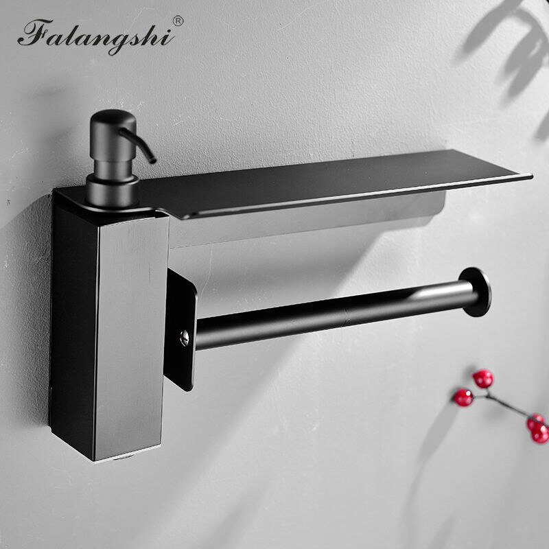 Liquid Soap Dispenser 304 Stainless Steel Multifunction Bathroom Accessories Phone Storage Paper Holder WB8601