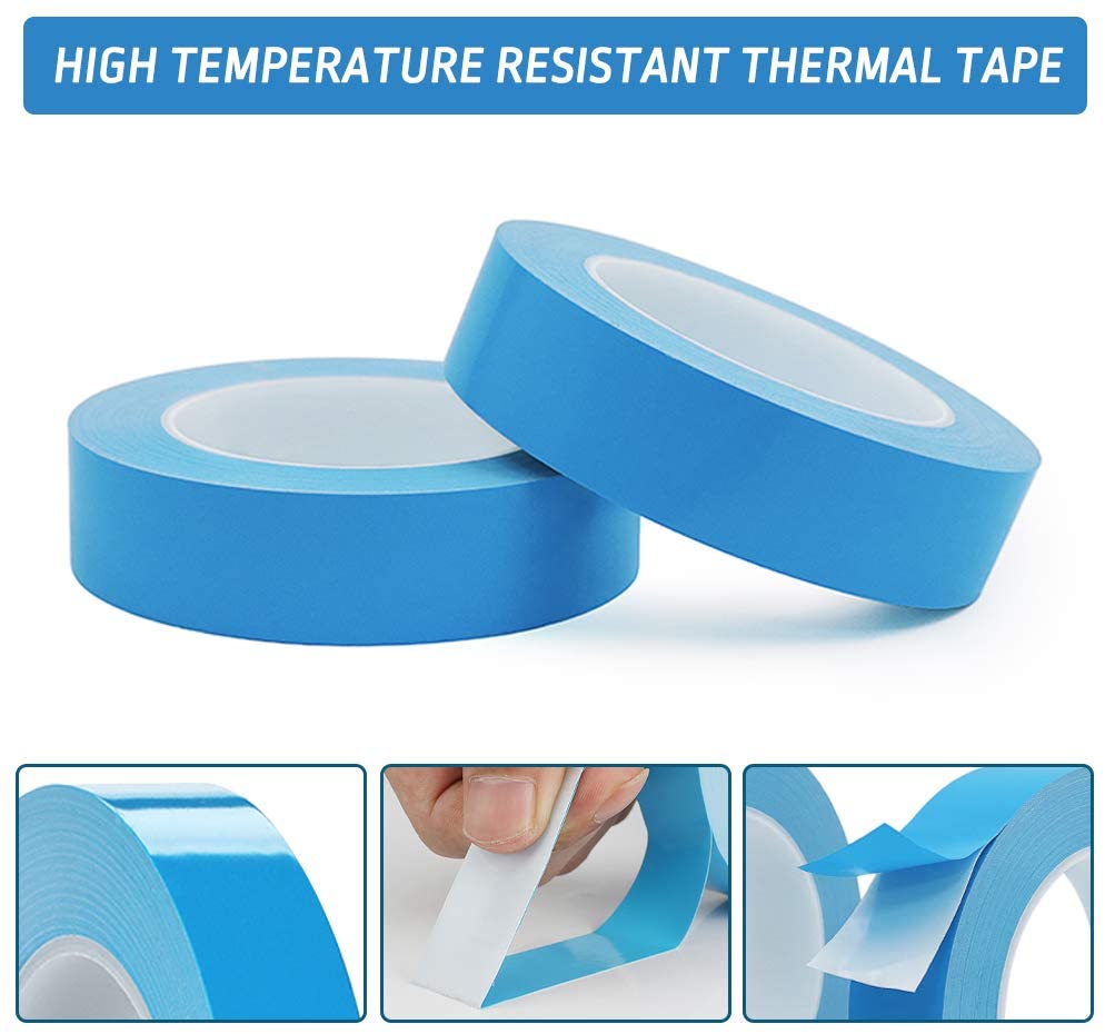 Nastro adesivo conduttivo termico biadesivo da 25 metri 5mm 8mm 10mm 12mm 15mm di larghezza per dissipatore di calore per strisce portato PCB patata fritta