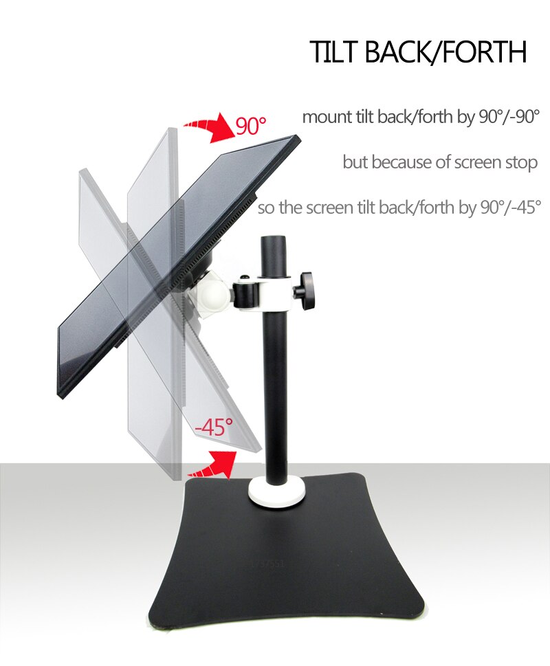 DL-T300-140 pivot rotate Big base steel 10&quot;-27&quot; monitor stand lcd monitor mount bracket 10kg computer desktop stand
