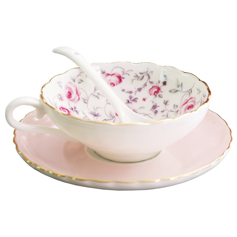 Luxury tea cups and saucers espresso cups English afternoon tea party teacup coffee cup porcelain tazas de cafe