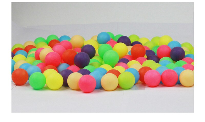 Huieson 100 st/pack färgade pingisbollar 40mm 2.4g underhållningsbordtennisbollar blandade färger för spel och reklam: Default Title