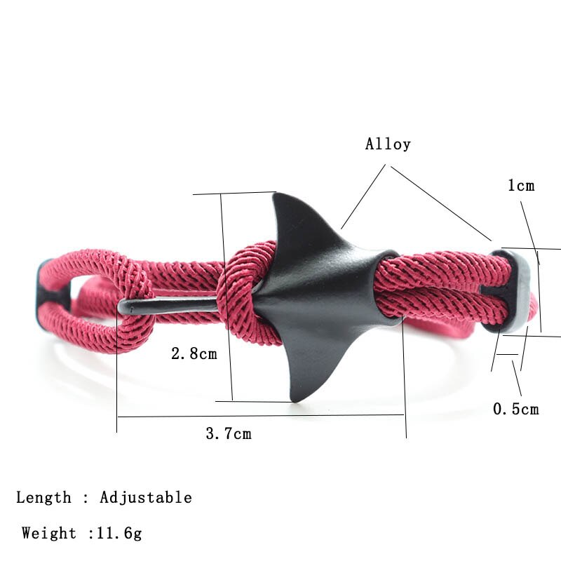Pulsera Manta de para hombres y mujeres, 3 capas ajustables, cuerda de animales en el océano, accesorios, Pulseras de protección del medio ambiente