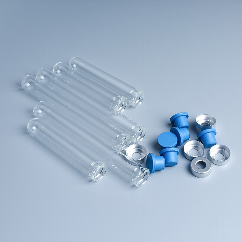 Tube à essai anaérobique à haute étanchéité, 18x150mm, pour la Culture du méthangène, avec bouchon anaérobique, remplacer Hungate 10 / PK