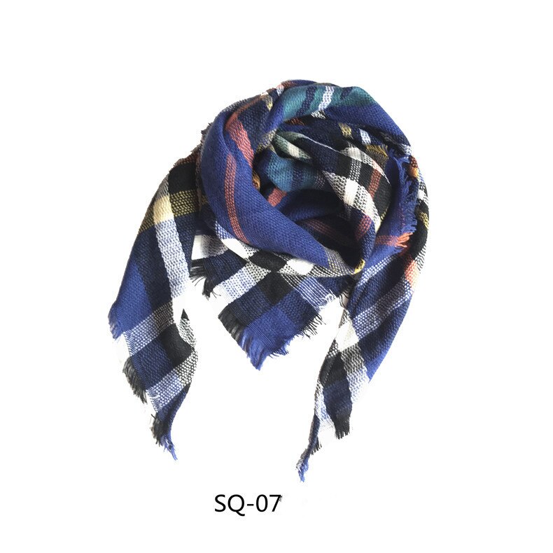 JIFANPAUL scarf autumn and winter imitation cashmere children's plaid scarf retro shawl scarf unisex: B18 A7