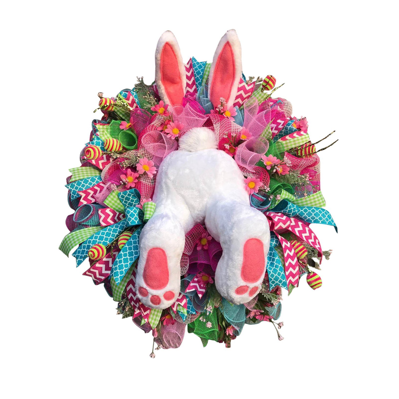 F# Easter Bunny Butt Wreath Kit Door Decorations Easter Spring Outdoor Hanging Easter Decorations For Home Wielkanoc Dekoracje: K