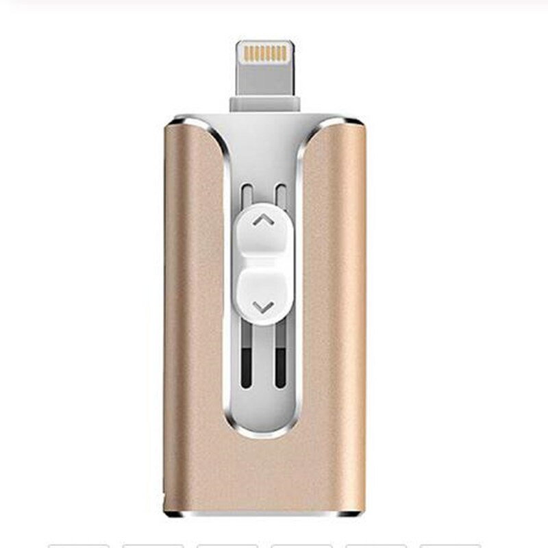 256gb USB Flash Drive Micro USB OTG Pendrive 64GB Voor iPhone iPad iPod Xiaomi Redmi Huawei Telefoon Geheugen stick Card USB Flash 3.0: 512GB / Goud