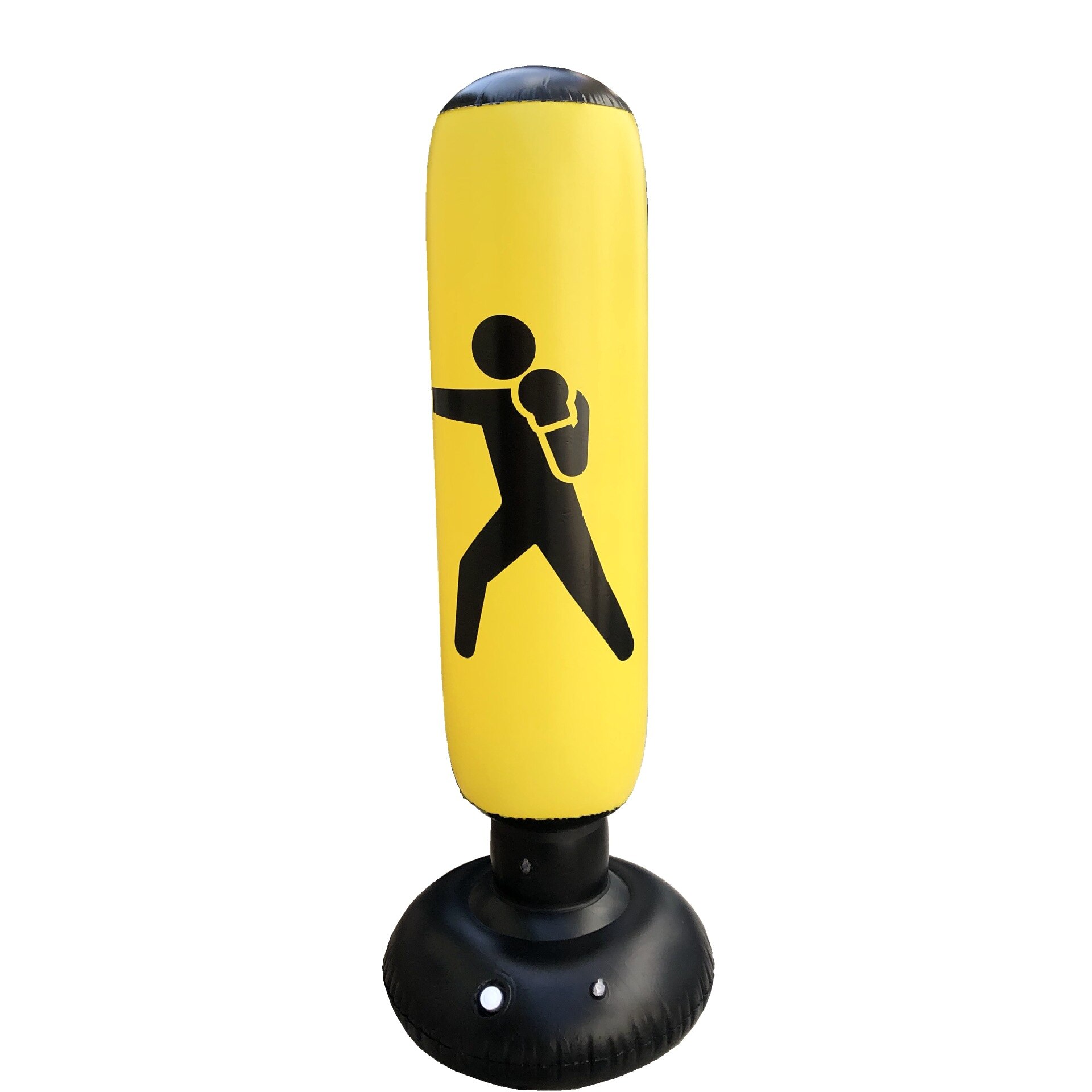 160 centimetri Giocattolo Gonfiabile Boxe Sacchetto Del PVC Sacchetto di Ispessimento Guantoni Da Boxe Pilastro bicchiere Lotta Colonna Forare Sacchetto di Strumento di fitness Ragazzo Regalo all'aperto giocattolo: giallo
