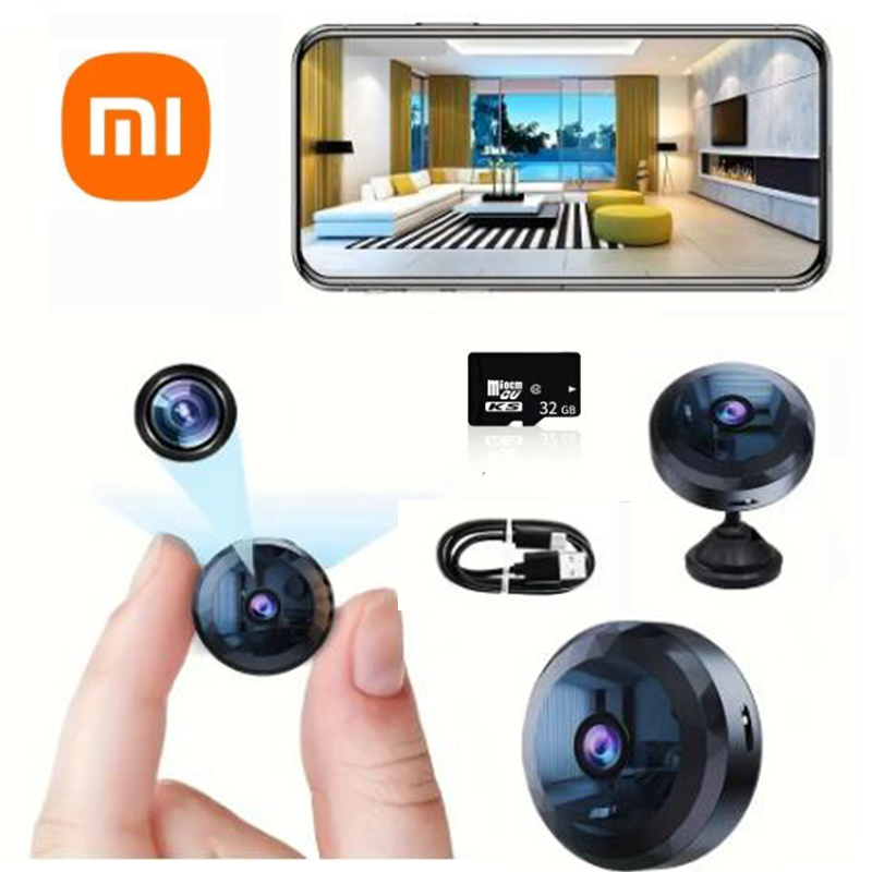 Xiaomi A11 Wireless Camera Mini Wifi Monitoring 1080p HD Video Security Camera Rechargeable Battery Motion Detection Camera: black