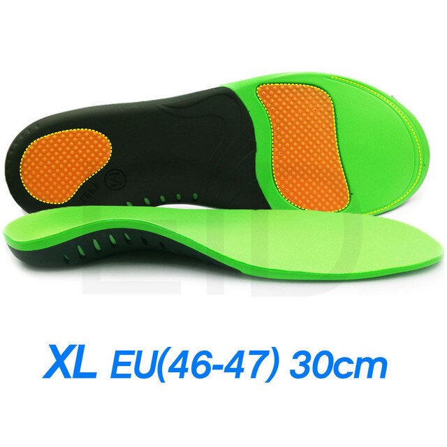Plus størrelse eva ortotiske innleggssåle til flate føtter buestøtte ortopediske sko såle innleggssåler til menn og kvinner skoputer: Xl eu (46-47)