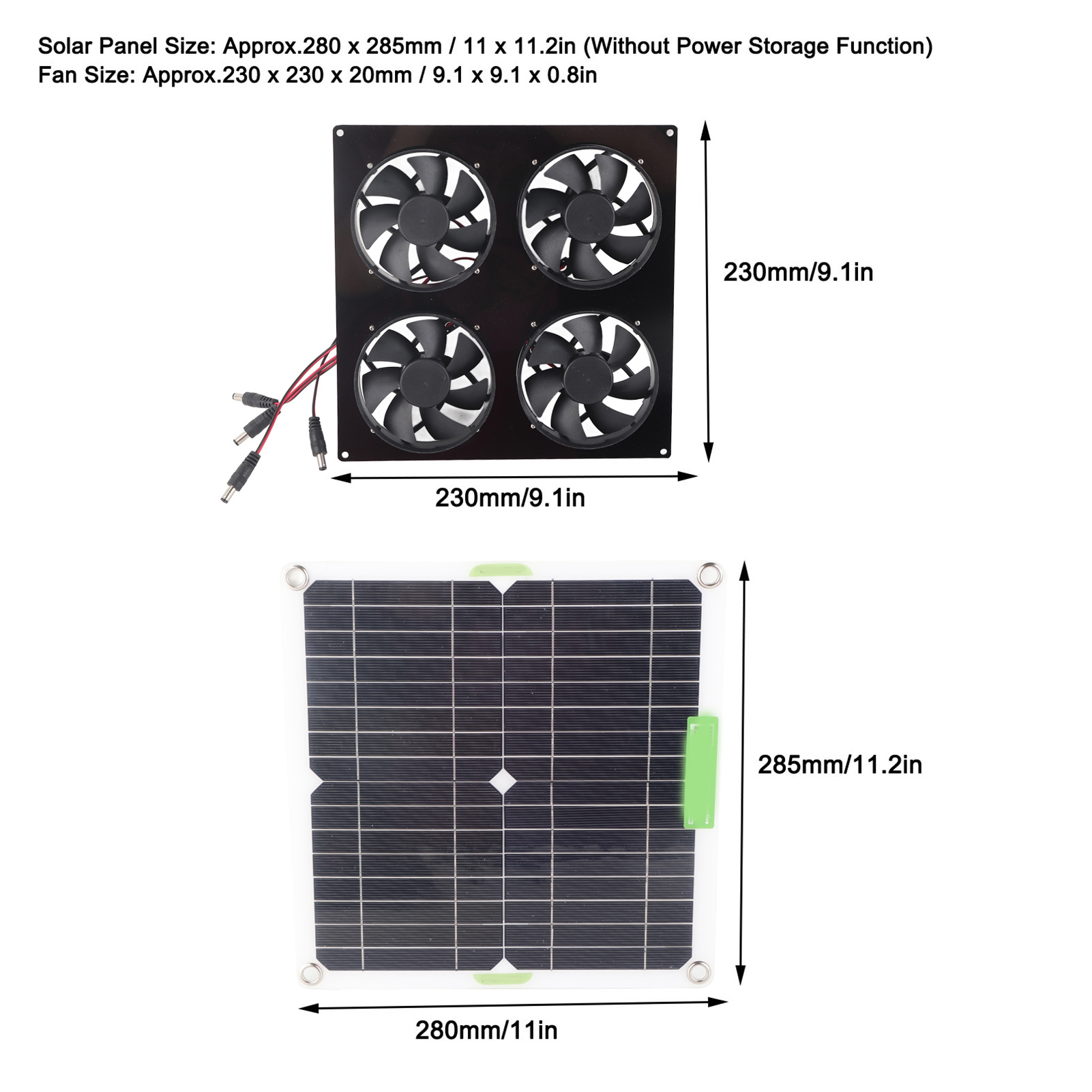 Ventilator op zonne-energie voor luchtcirculatie, waterdicht, eenvoudig te installeren, zonnepaneelventilatorset voor kleine kippenhokken.