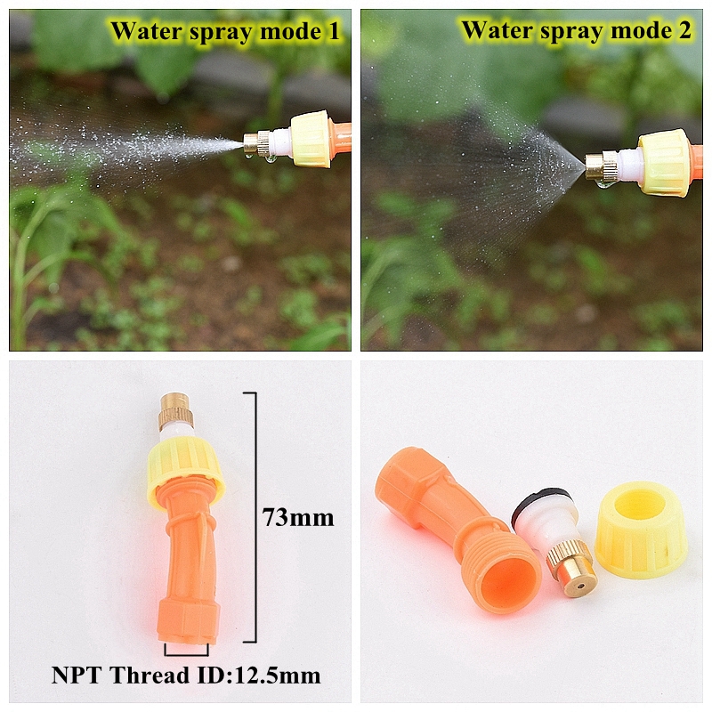 2 Stuks Landbouw Verstelbare Sproeimodus Verstuifspuit Mondstuk Tuin Gazon Irrigatie Handdruk Pesticide Spuitmond Spuitmond: Light Grey