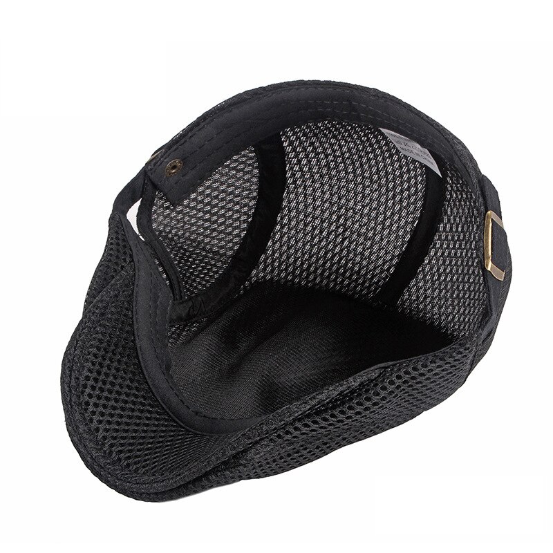 Summer Men Women Casual Beret Hat Breathable Mesh Flat Cap Newsboy Style Beret Hats Adjustable Adjustable Caps Gorras