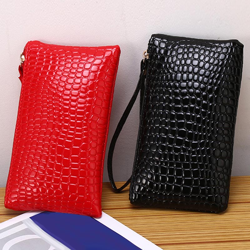 Women PU Leather Wallet Purse Card Phone Holder Makeup Bag Clutch Handbag C66